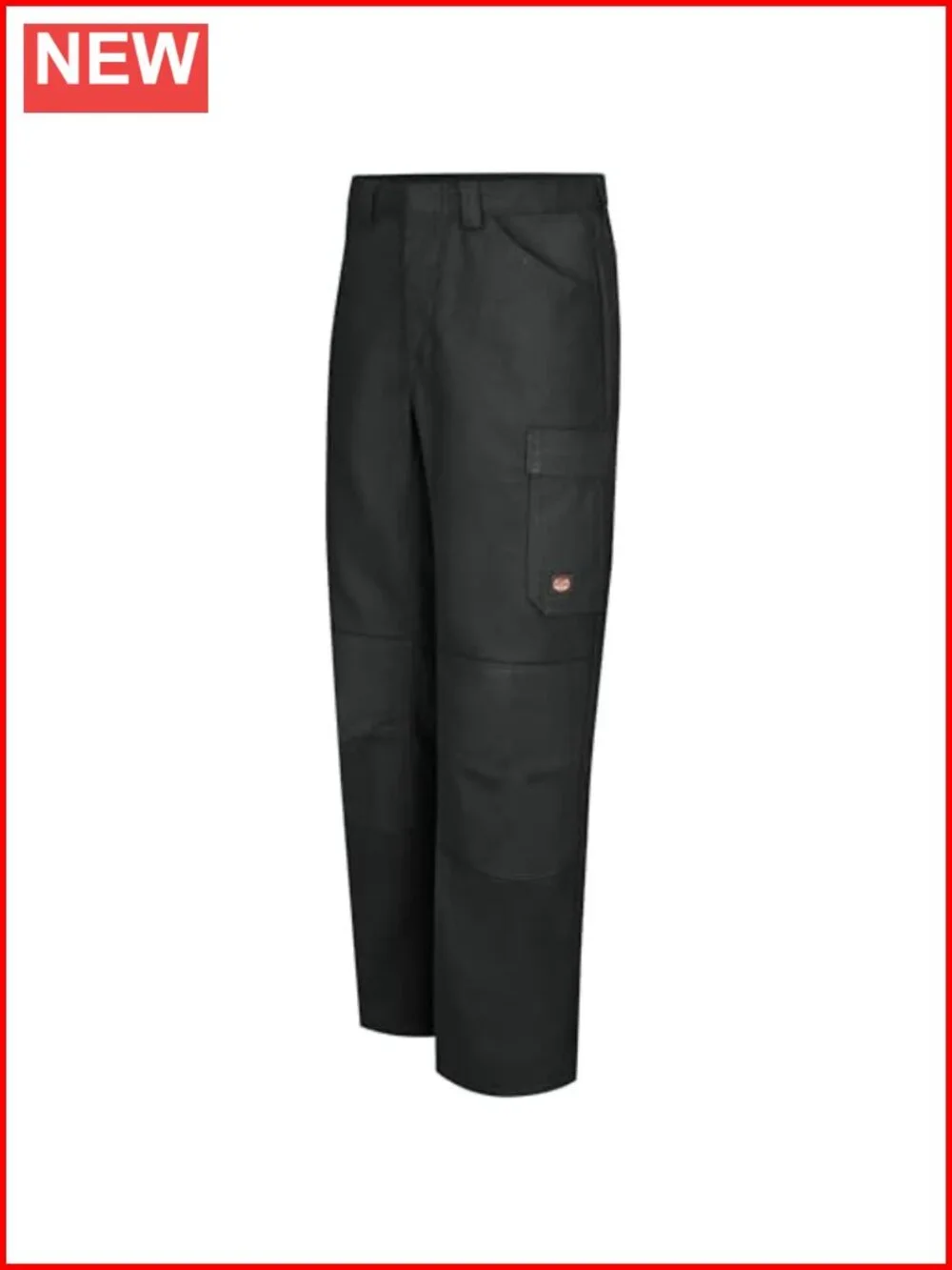 Men's Performance Shop Pants - Double Knee Work Pants with Concealed Zippers,